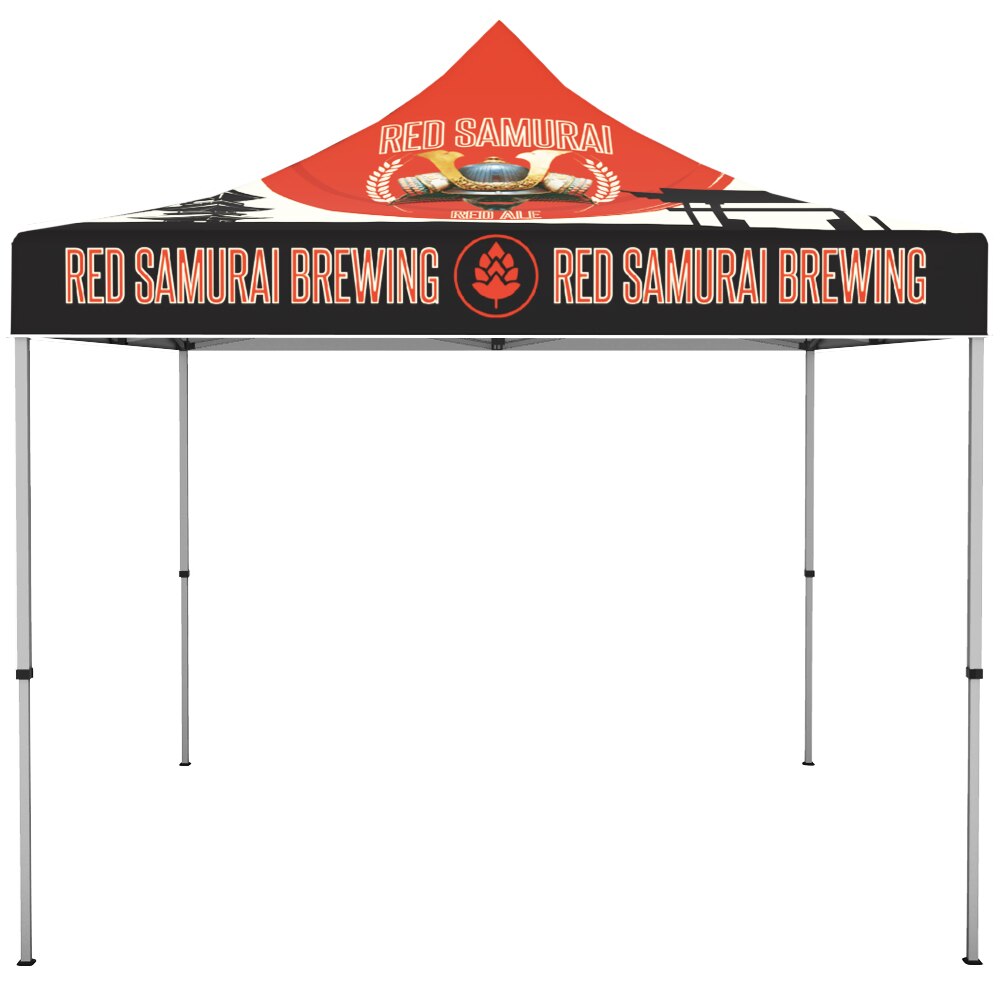 ONE CHOICE® 10ft. Steel Canopy Tent — Graphic Package / White Trim